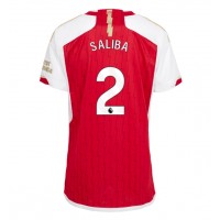 Dres Arsenal William Saliba #2 Domáci pre Ženy 2023-24 Krátky Rukáv